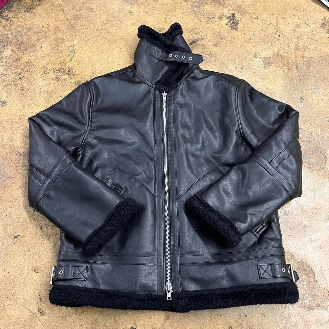 [정품/L] 도프제이슨 블랙 무스탕 자켓 b17 상품이미지2