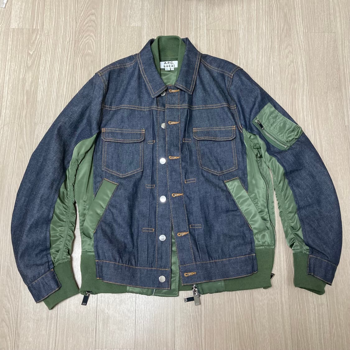 [xs]사카이 x 아페쎄21ss eimi 데님 봄버자켓 상품이미지1