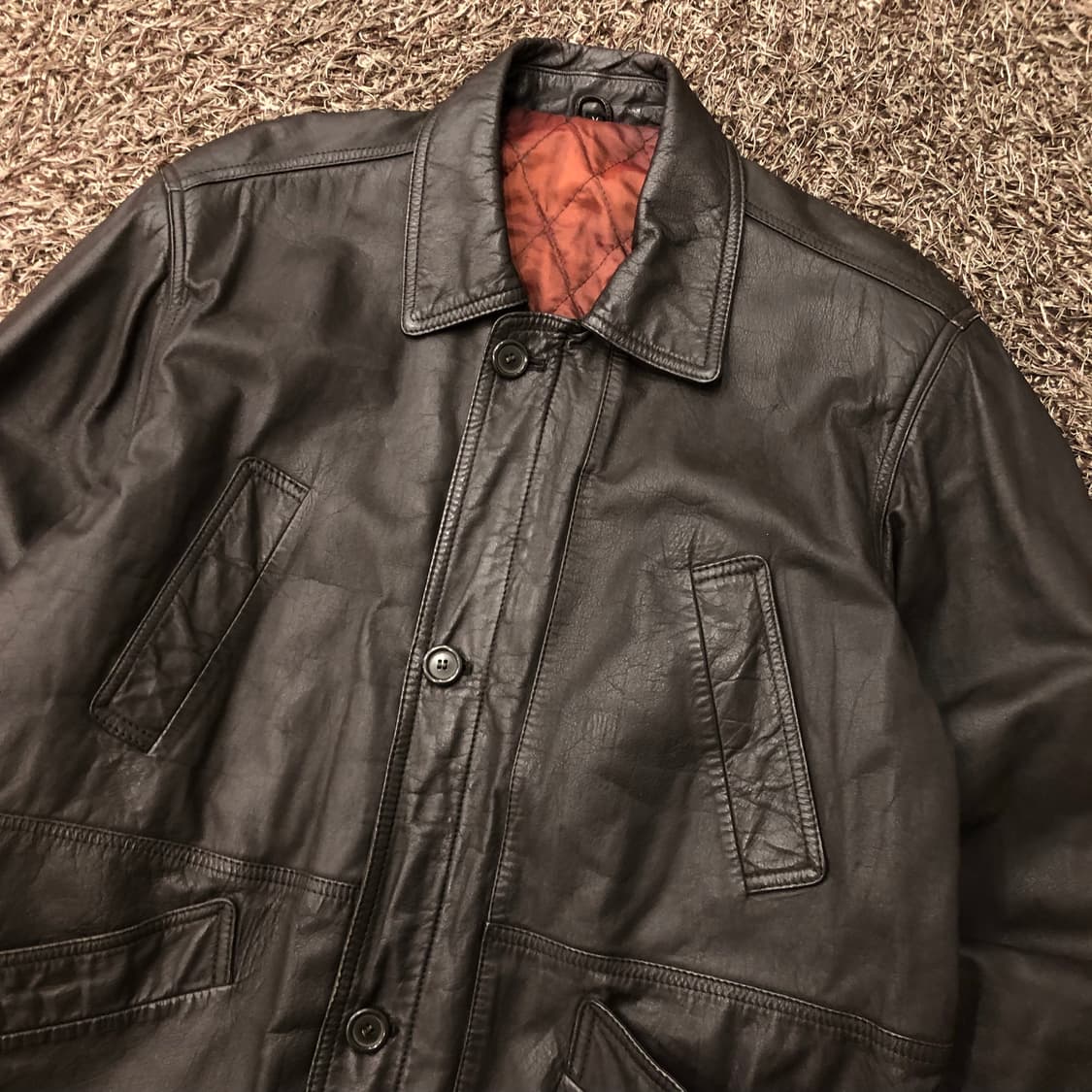 빈티지 소가죽 카코트 레더 가죽 자켓 상품이미지2