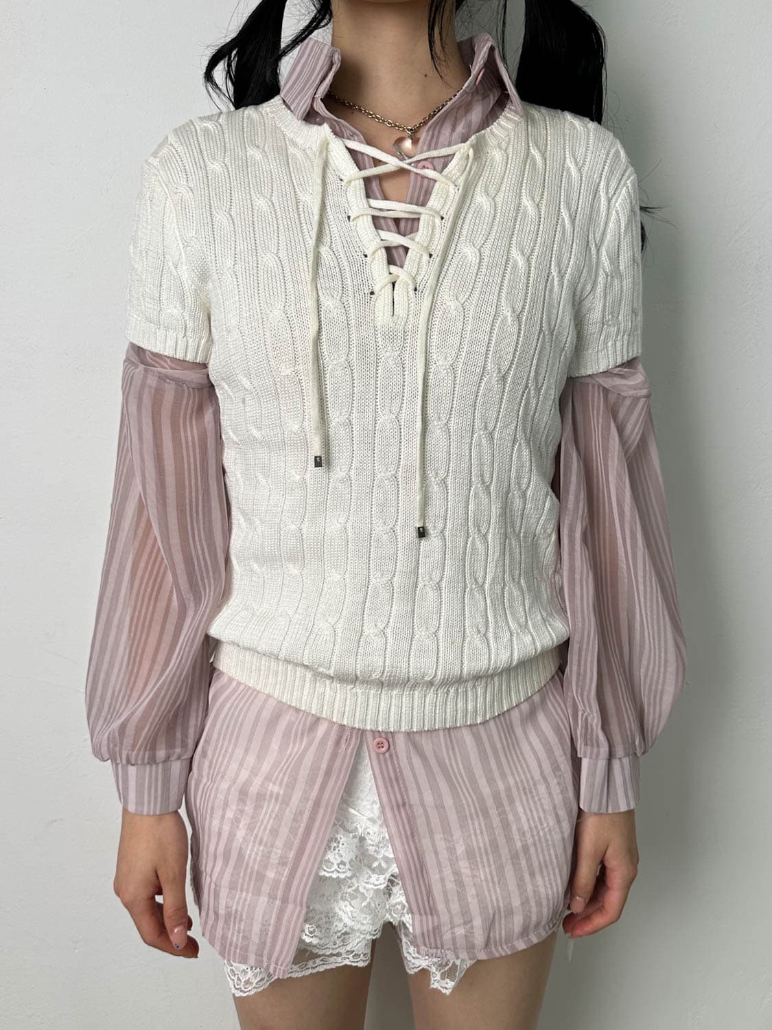 RALPH LAUREN 아일렛 디테일 니트  상품이미지2