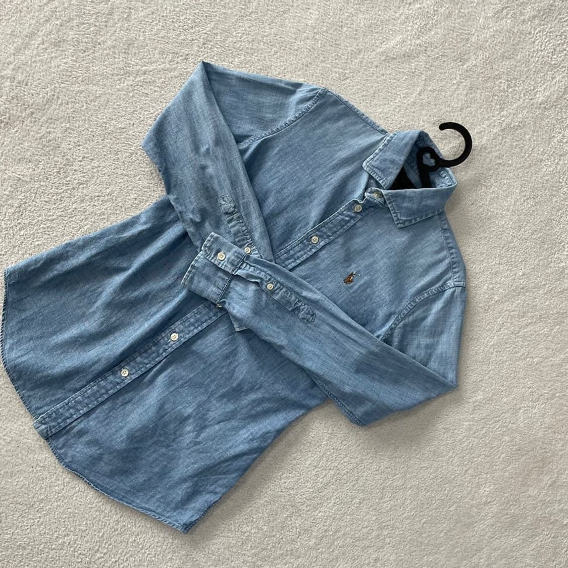 4 폴로 여성 샴브레이 데님 셔츠 상품이미지3