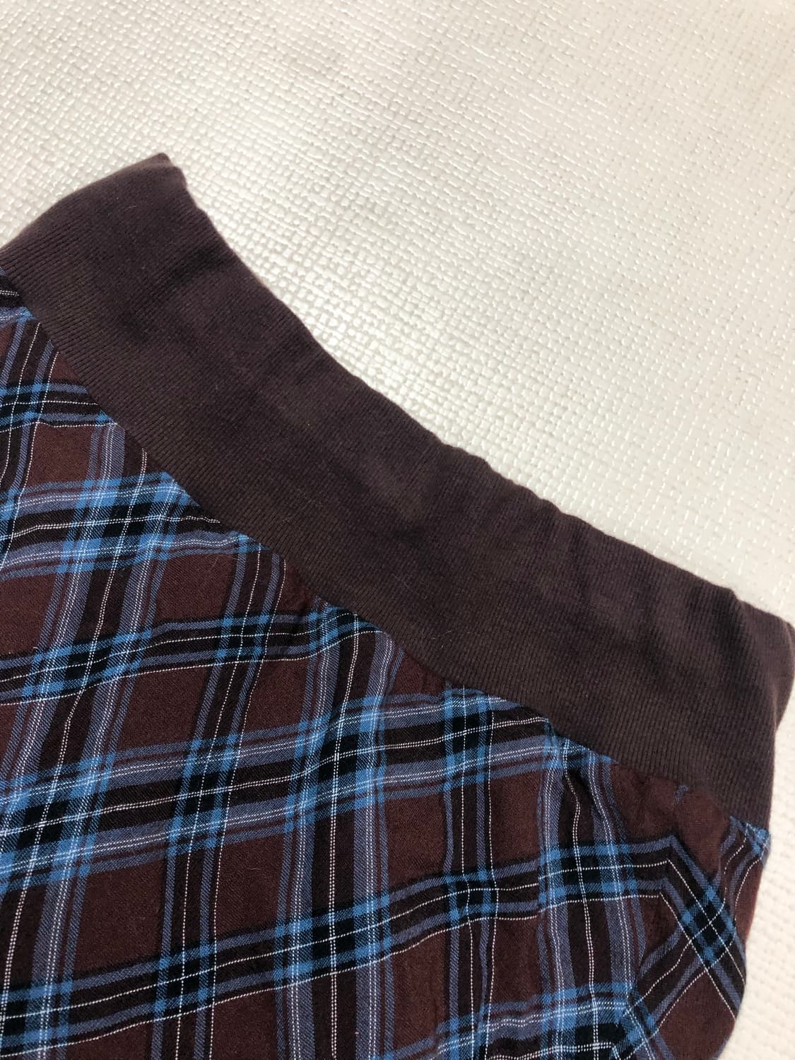 빈티지 다크브라운 체크 롱 스커트 상품이미지10