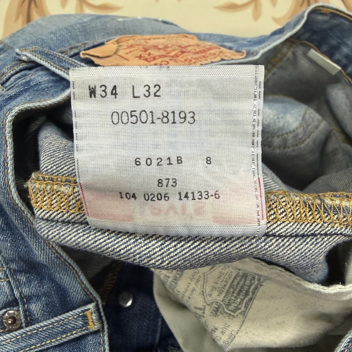 (34)00s리바이스 Levis 501 데미지 데님팬츠 상품이미지6