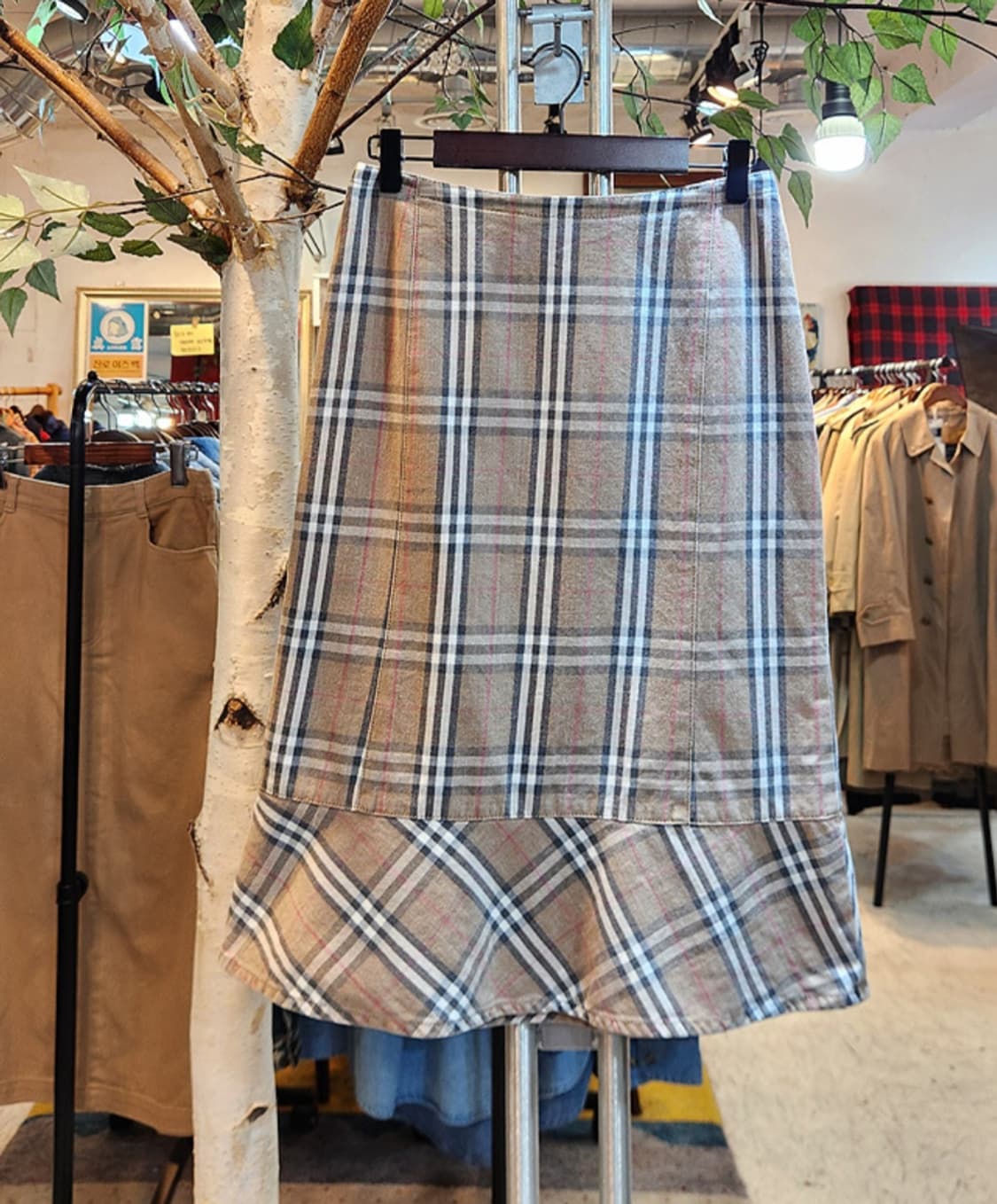 BURBERRY 버버리 런던 코튼 체크 스커트 상품이미지1