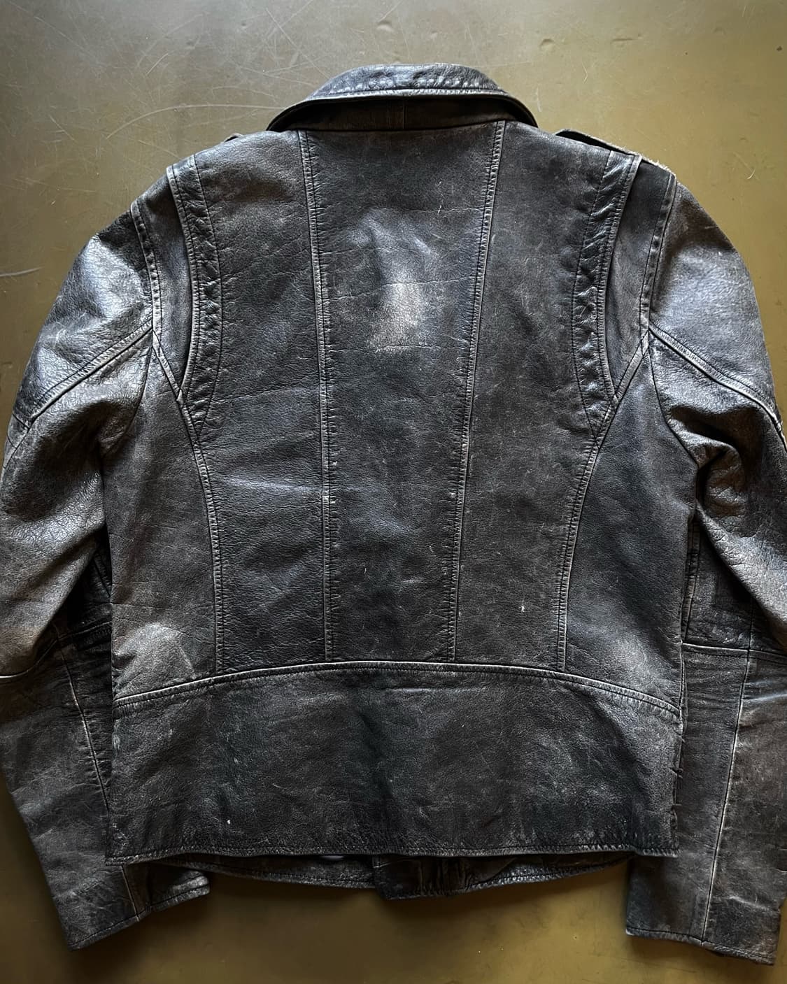 Italian Vintage Real Leather Rider JK 상품이미지10