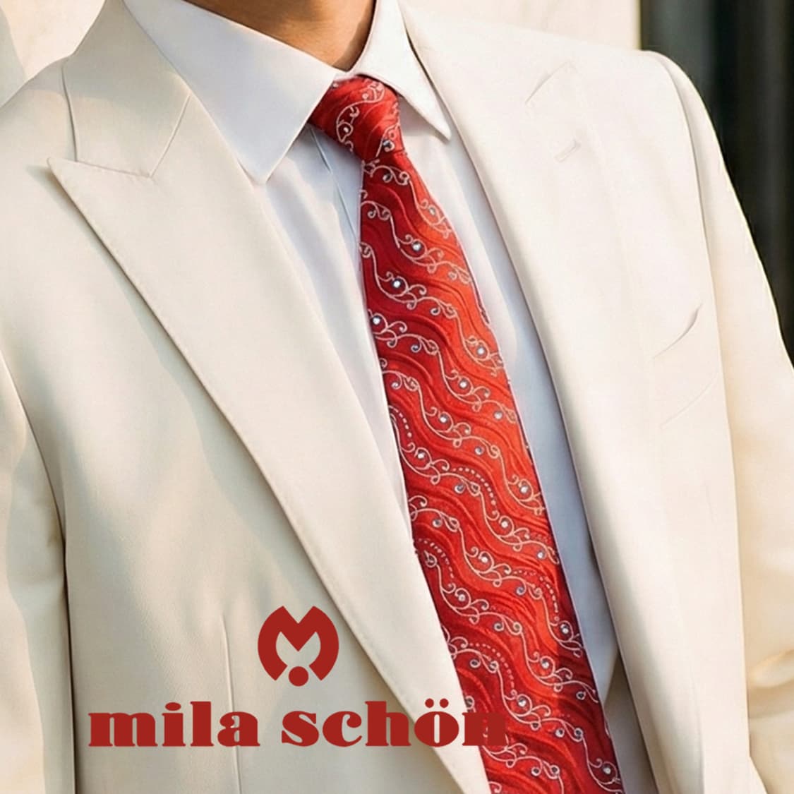 밀라숀 실크 레드 입체 패턴 넥타이 8.6cm A+등급 A19691
 상품이미지1
