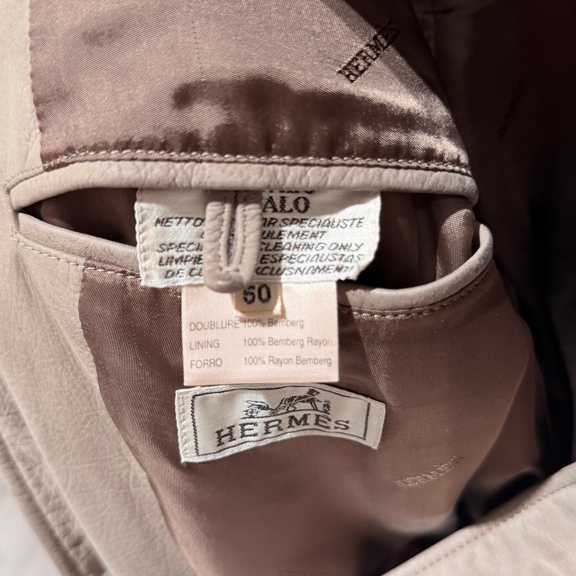 (A+/50) / 에르메스 25FW 스웨이드 카프스킨 블루종 자켓 상품이미지9