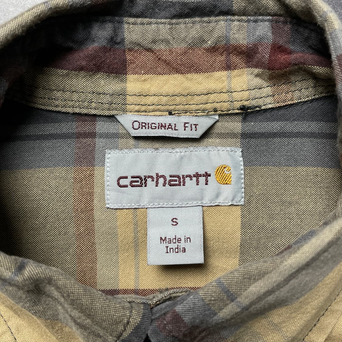 CARHARTT 칼하트 빈티지 옐로우 체크 워크 셔츠 A00981 상품이미지9