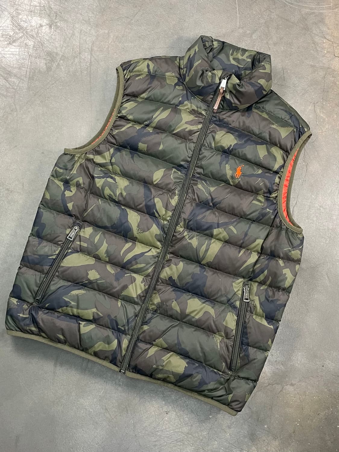폴로 카모 패딩 베스트 상품이미지2