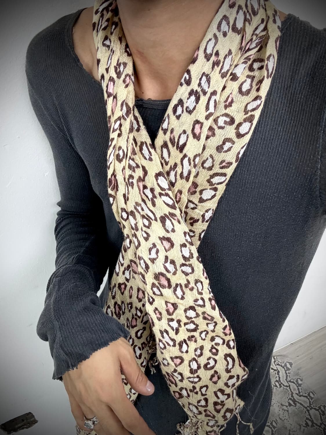 “Vintage” Kitsch Leopard heart Pattern S 상품이미지3