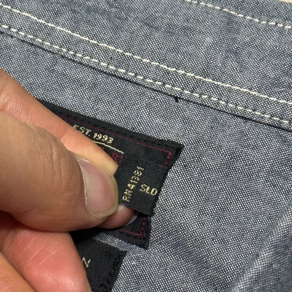 더블알엘 10ss 스티치 포켓 워크 셔츠 S 상품이미지5