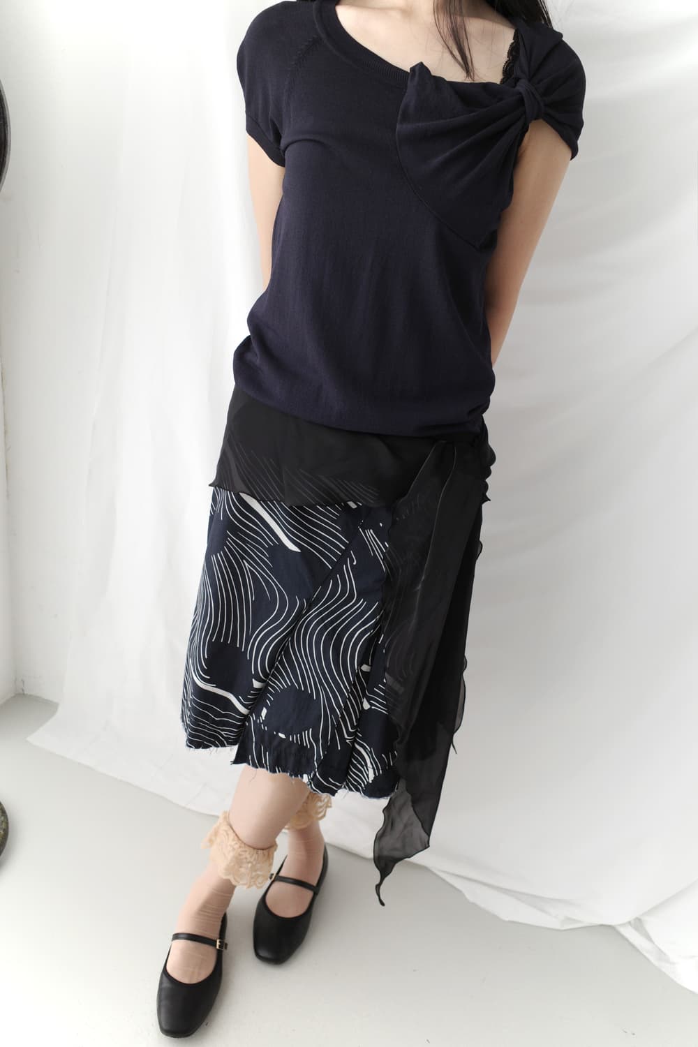 pattern tuck skirt  상품이미지8