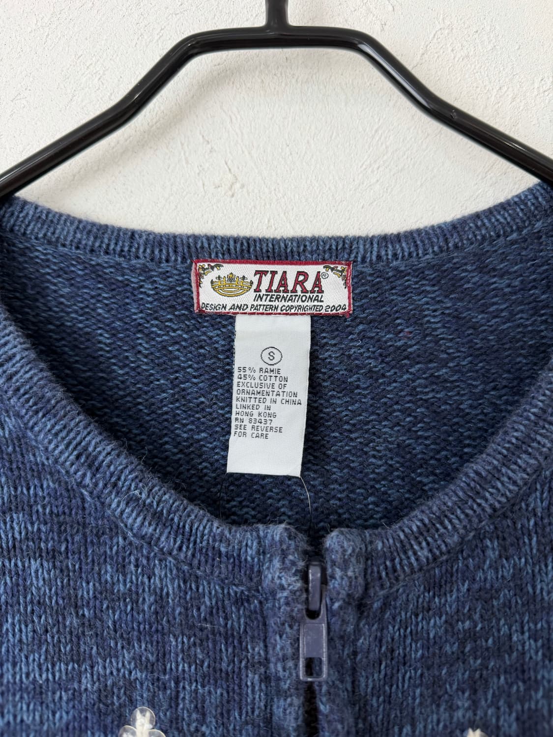 00s 빈티지 아메리칸 플래그 니트 집업 상품이미지4