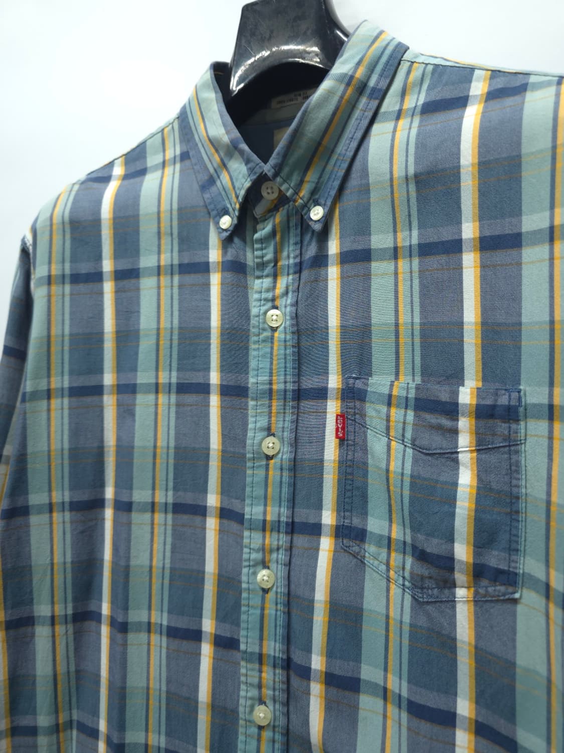 리바이스 남성 슬림핏 빈티지컬러 체크 버튼다운 셔츠(100) 상품이미지4