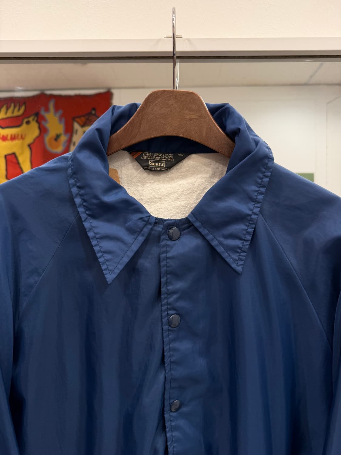 80-90s Sears 시어스 빈티지 새틴 코치 자켓 상품이미지3