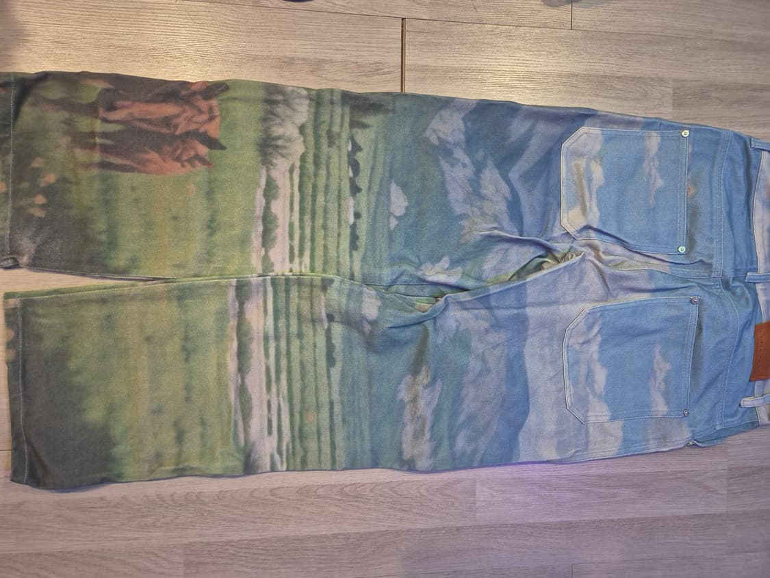 애프터프레이 카우보이 프린티드 진스 스카이블루 상품이미지2