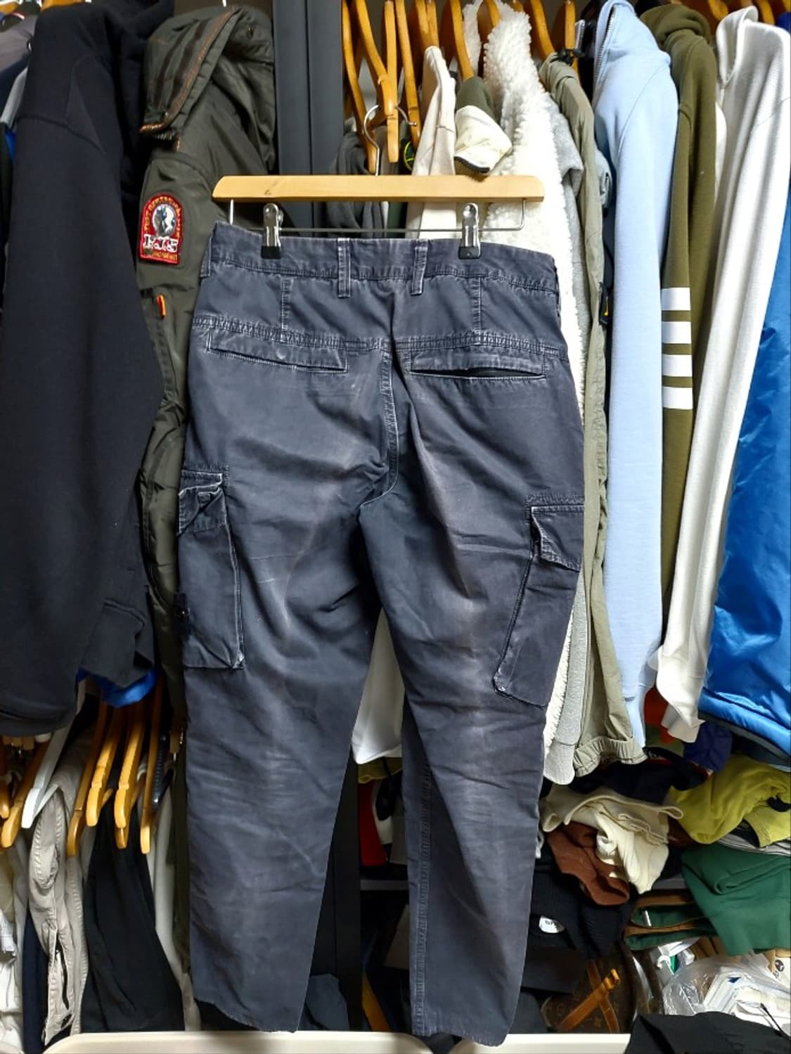 스톤아일랜드 카고 바지 블랙 w30 백화점판 상품이미지5