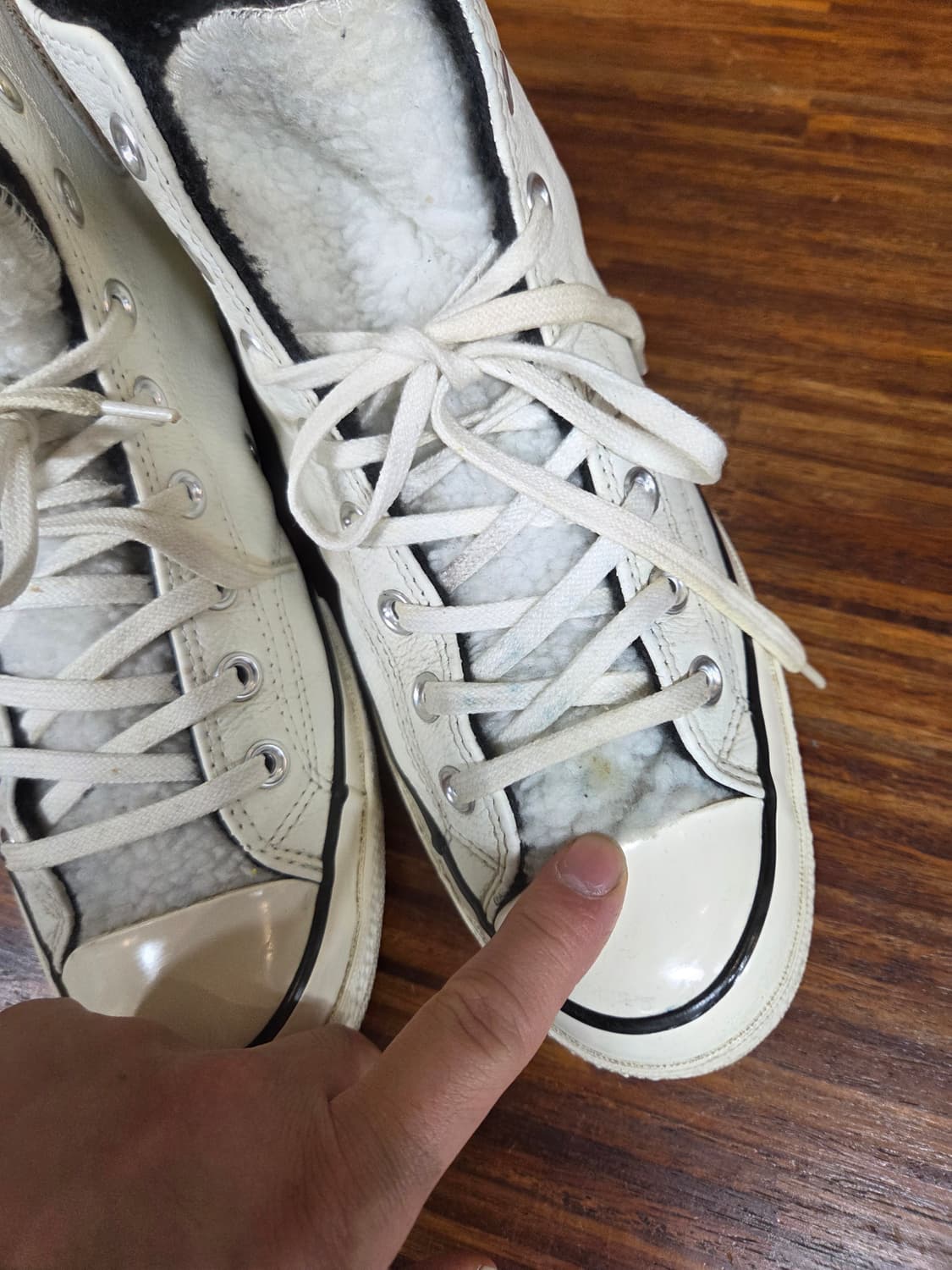 컨버스 척테일러 윈터 안감양털 레더 하이 280 상품이미지7