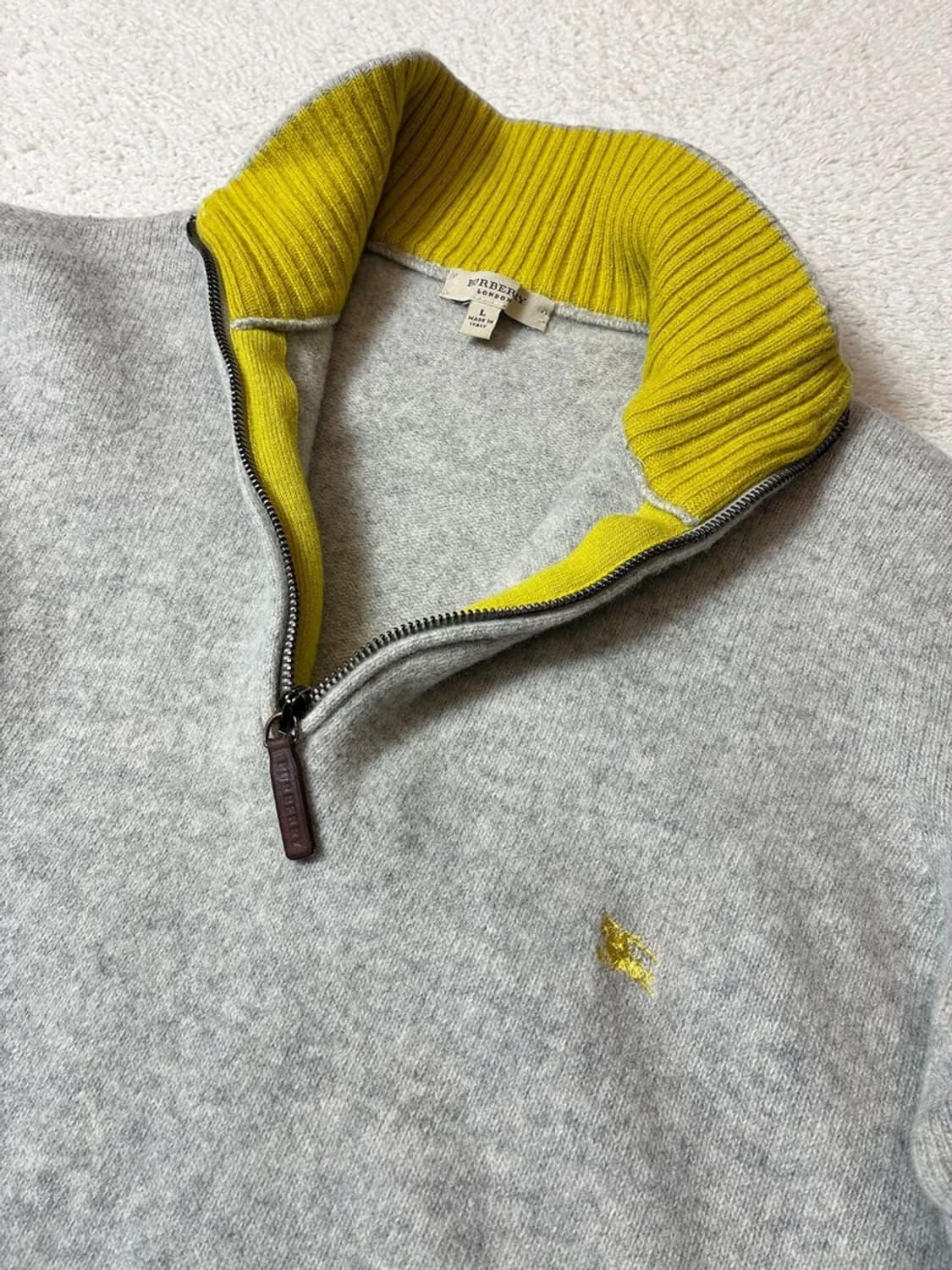 버버리 00's 메리노울 하프 집 니트 PN7760  상품이미지3