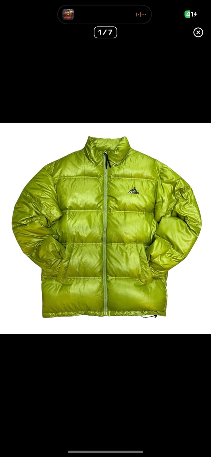 (바배) 아디다스 올드스쿨 그린 패딩 실측XL 상품이미지1