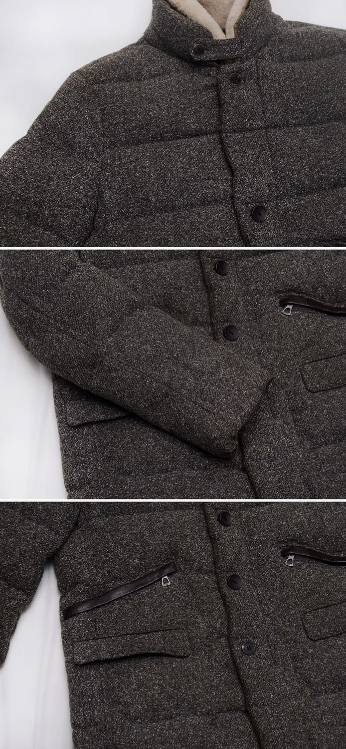 시리즈 (series) 라파예트 양털카라 트위드 다운패딩 자켓 (100) 상품이미지8