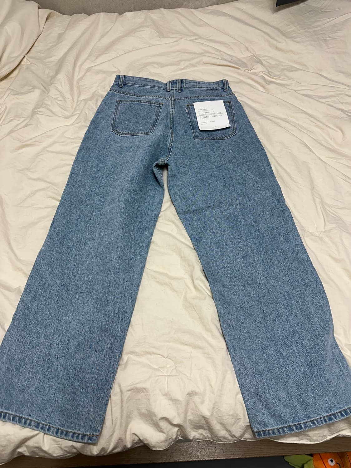 유스 와이드 데님팬츠 라이트블루 Moon사이즈 상품이미지2