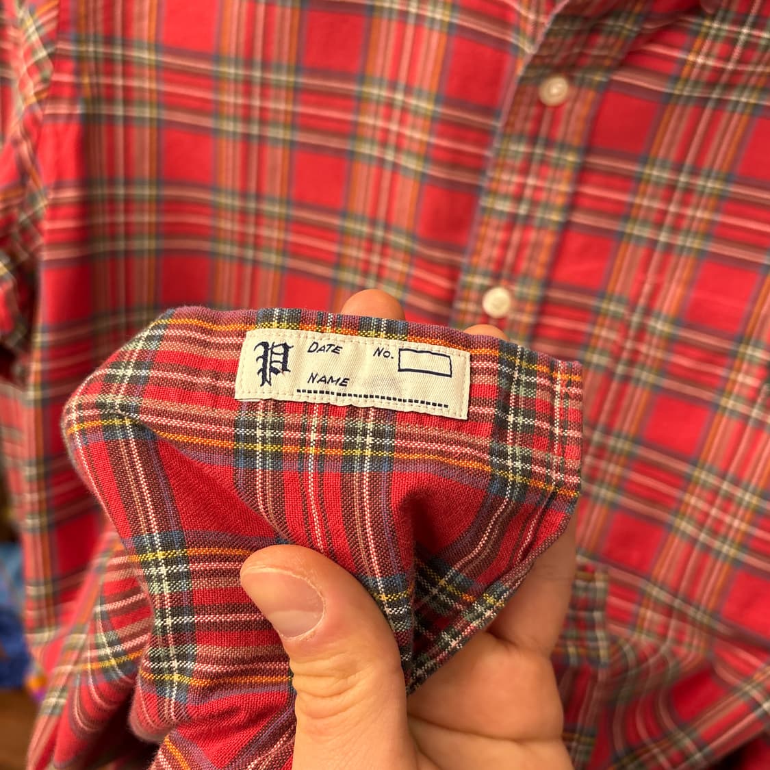 신형라벨 폴로 랄프로렌 레드 타탄체크 버튼다운 셔츠 N751 상품이미지7
