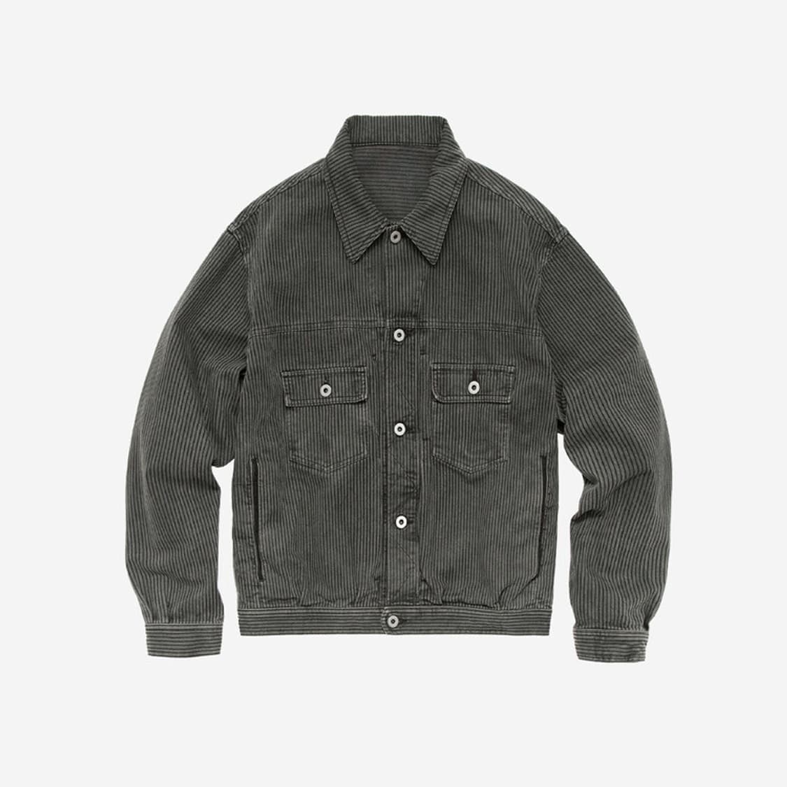 [4] 폴리테루 스트라이프트러커 다이드그레이 상품이미지1