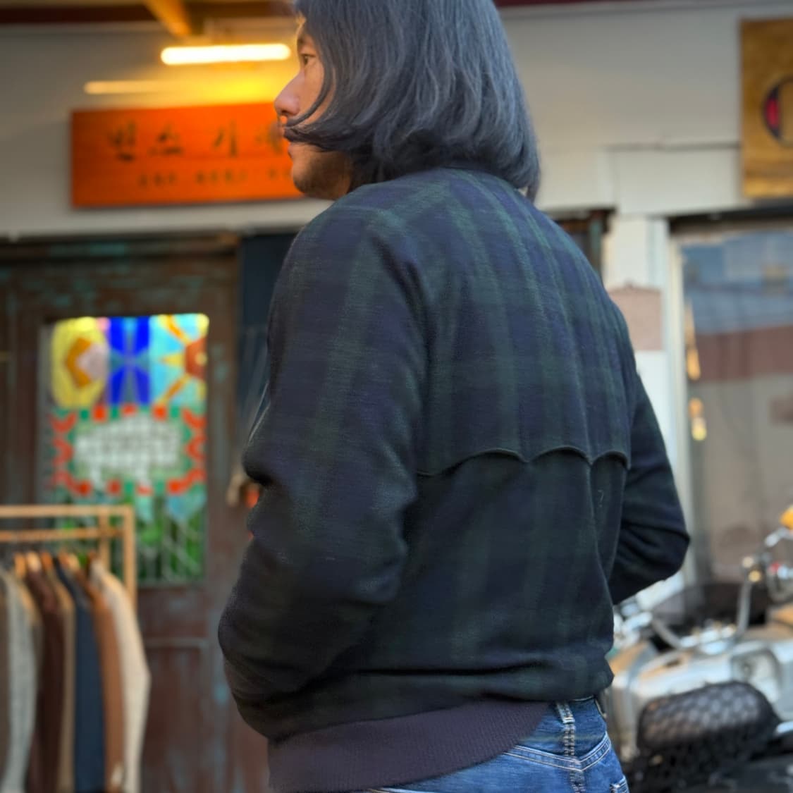 켄트 인 트래디션 블랙와치 울 블랜드 해링턴 자켓 L 상품이미지8