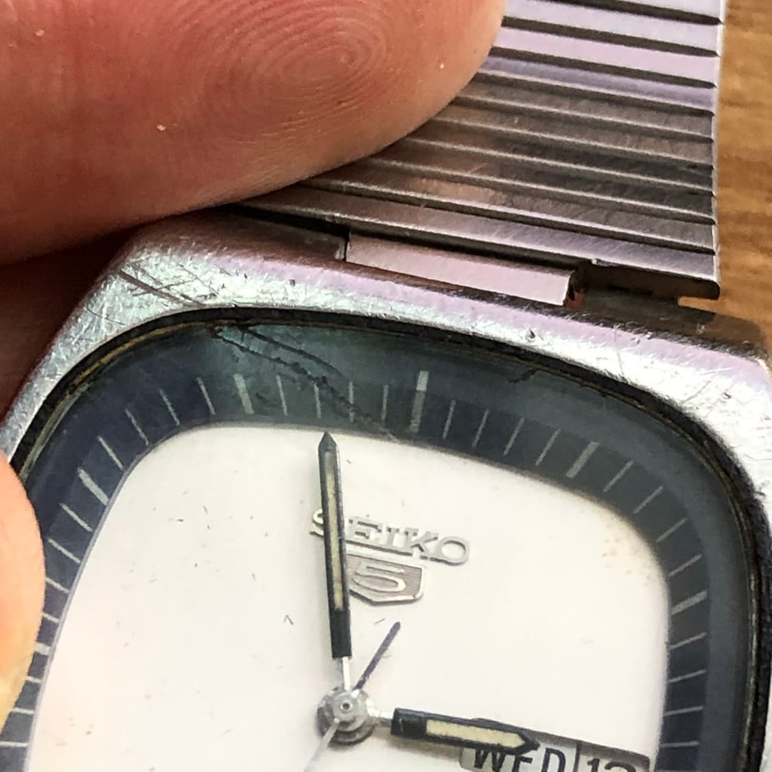 (34mm) 70's 빈티지 세이코 오토매틱5 TV 프레임 시계 SEIK 상품이미지7