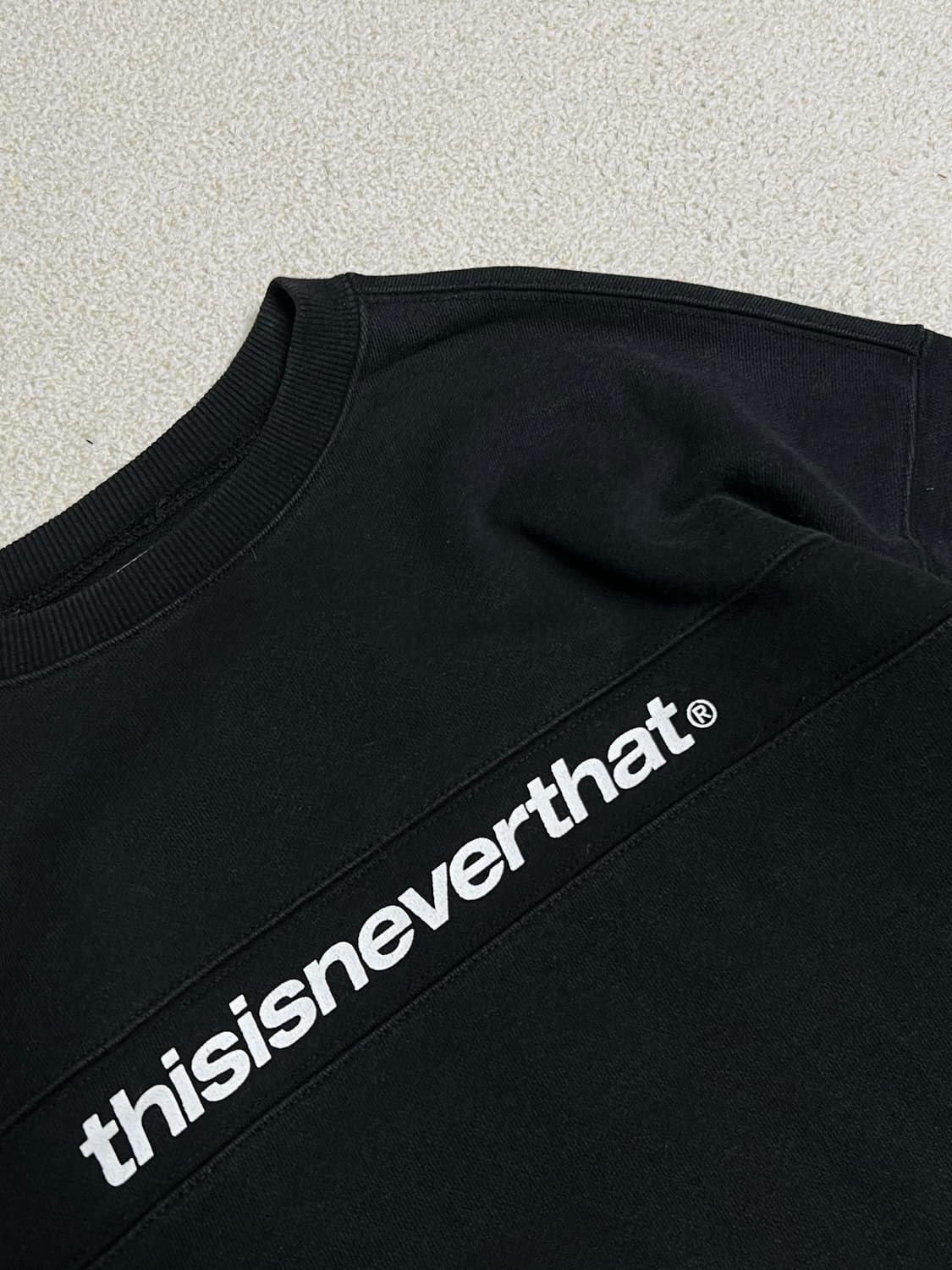 디스이즈네버댓 디네댓 로고 맨투맨 M 블랙 상품이미지2