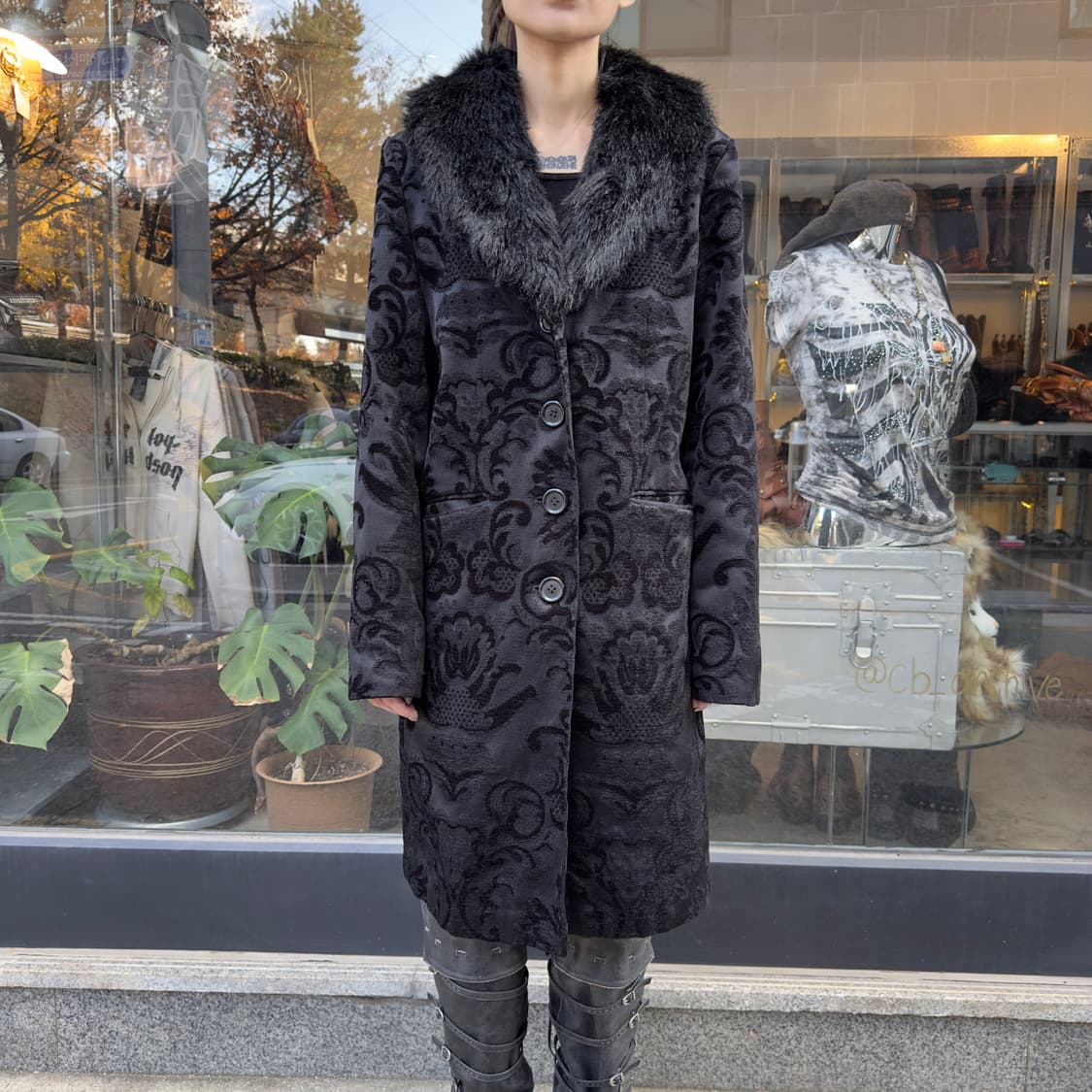 00s 조지 바로크 페이크 퍼 코트 상품이미지8