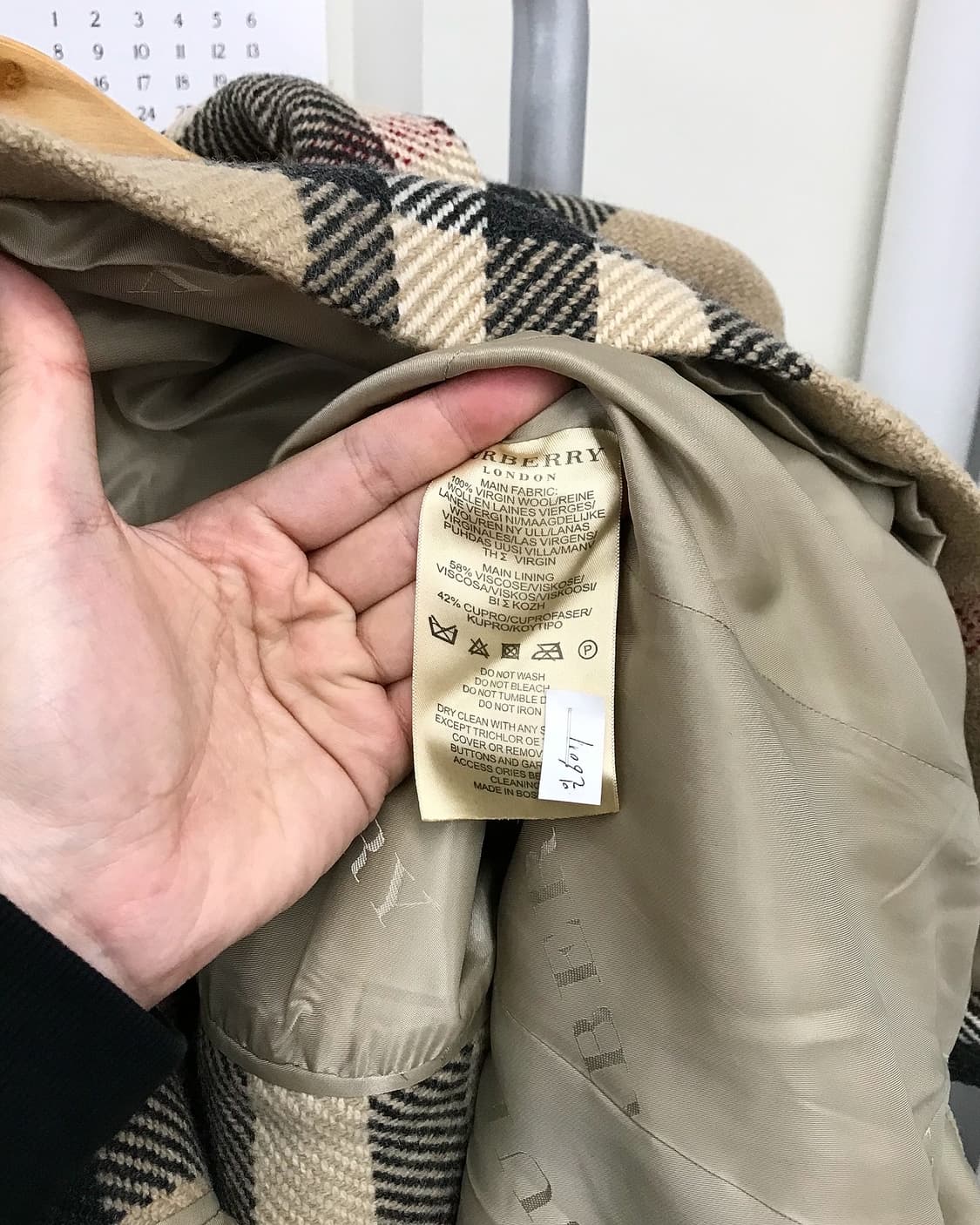 버버리 노바체크 울 더블 코트 상품이미지4