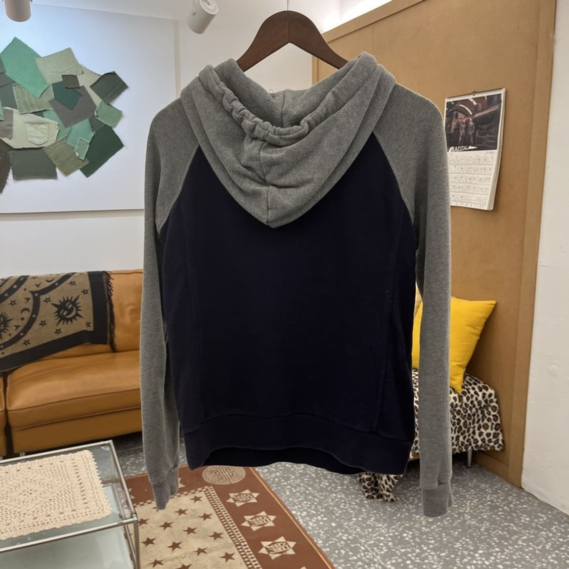 지프 레트로 캐주얼 키치 뽀글이 빅로고 후드티 S C10051 상품이미지4