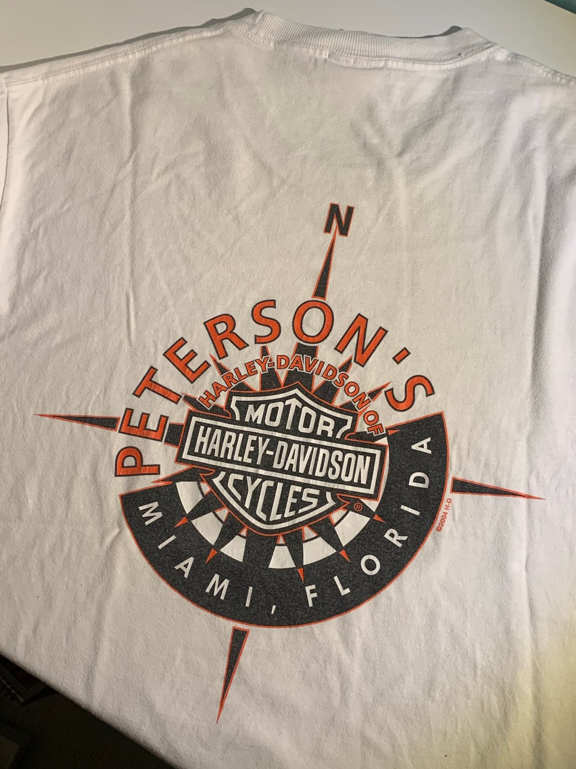 00s 할리데이비슨 peterson 프린팅 반팔 티셔츠 l xl 상품이미지3