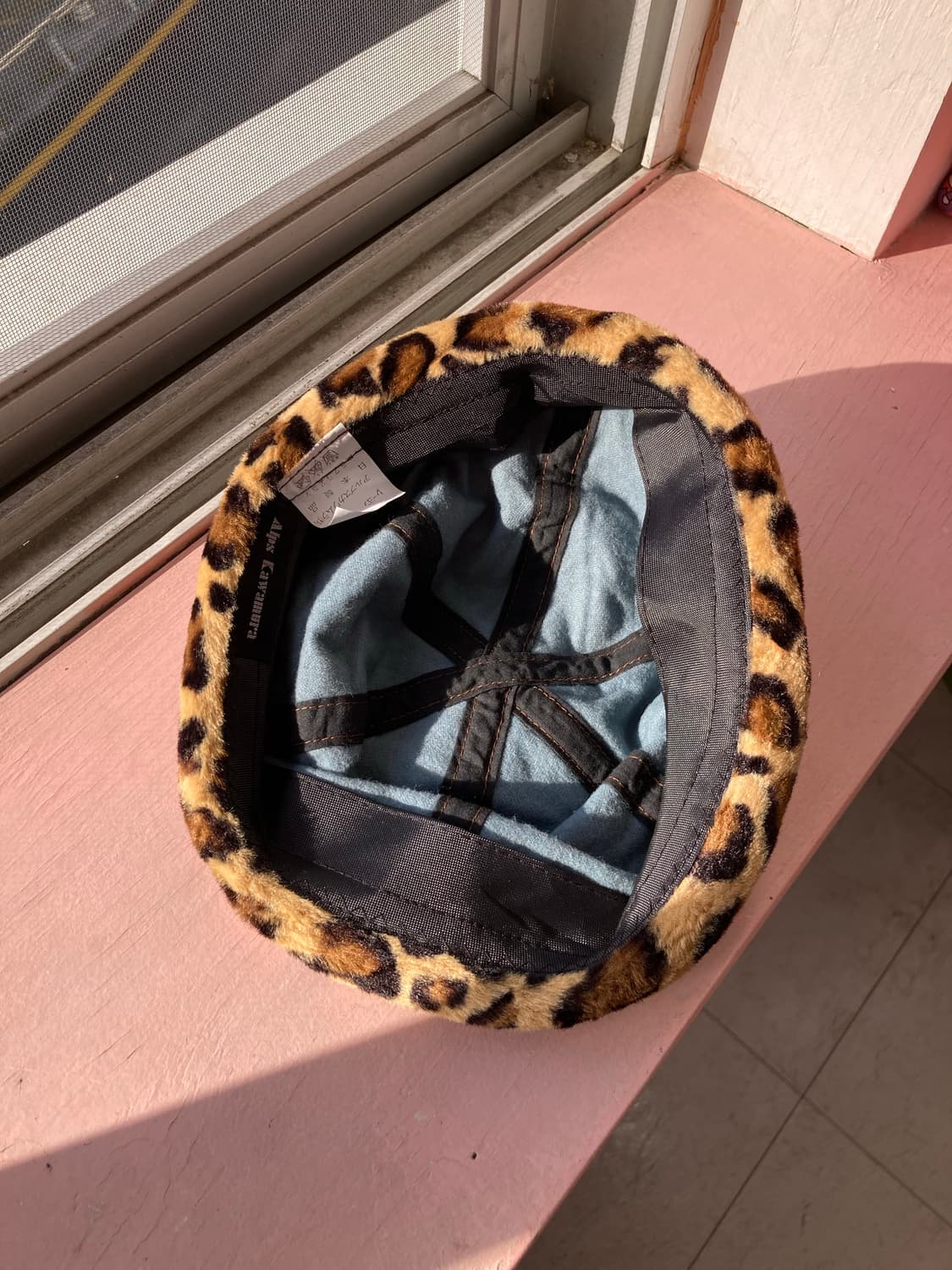 레오파드 벨벳 털모자 상품이미지3