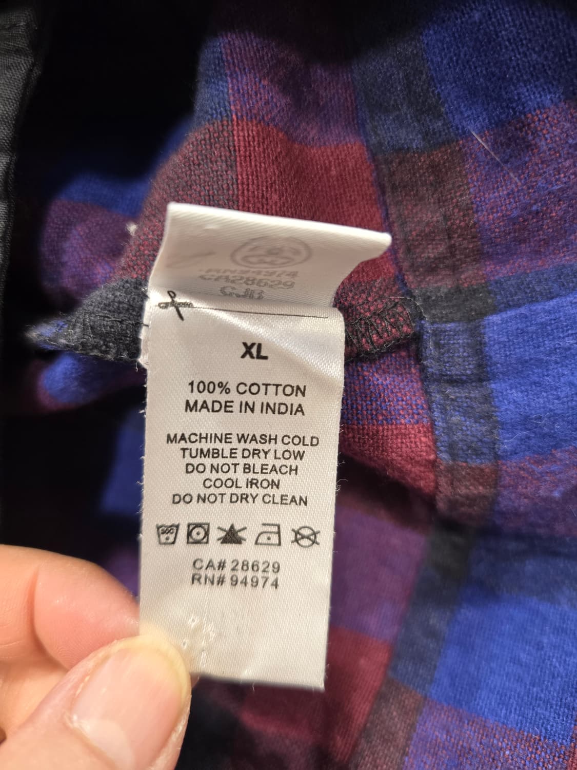 스투시 타탄 체크 하프 집업자켓 셔츠 105 상품이미지9