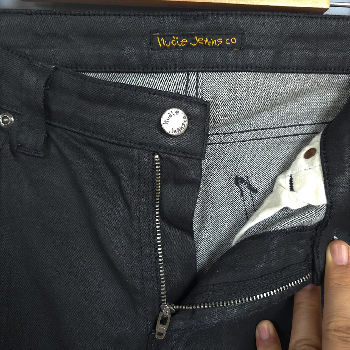 누디진 Nudie Jeans 스크니 블랙 코팅 데님팬츠 33 상품이미지6