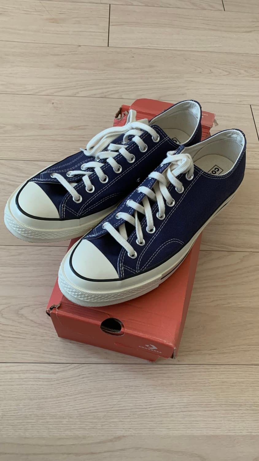 컨버스 척 70 OX 네이비 스니커즈 290  상품이미지1