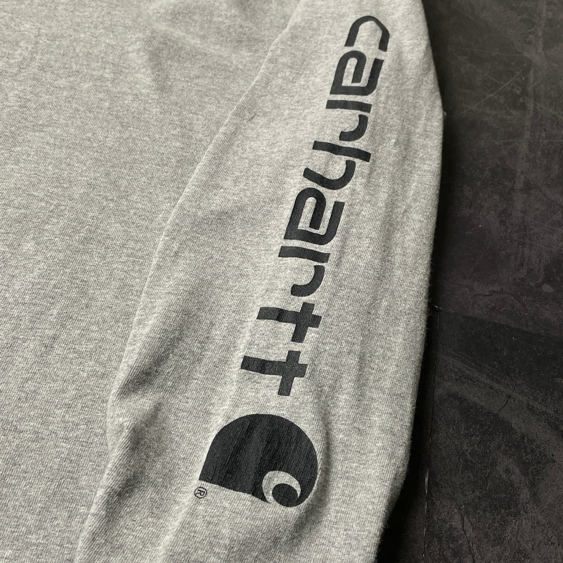 CARHARTT 칼하트 빈티지 그레이 그래픽 긴팔 티셔츠 A00890 상품이미지5