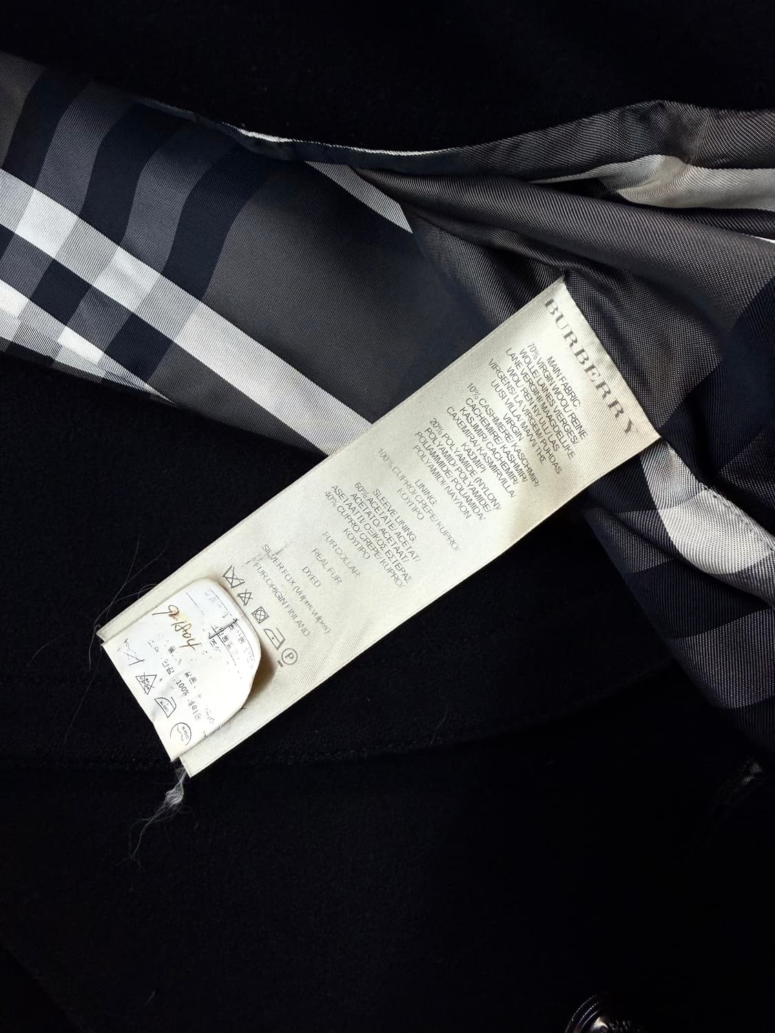 UK6/ 버버리 캐시미어 블렌딩 더블 브레스트 코트 상품이미지7