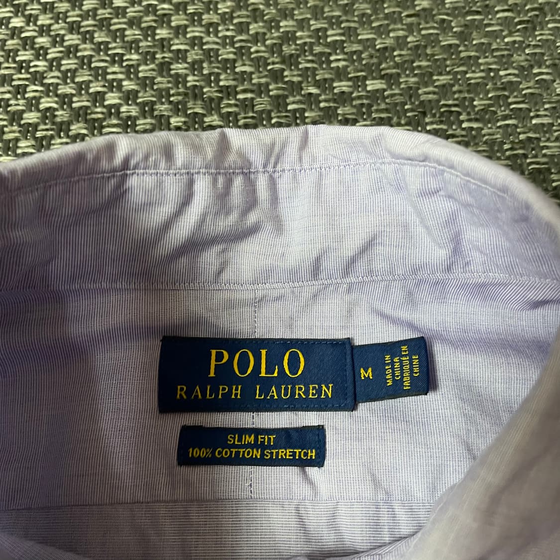 폴로 랄프로렌 연퍼플 코튼 긴팔 셔츠 슬림핏 M  상품이미지4