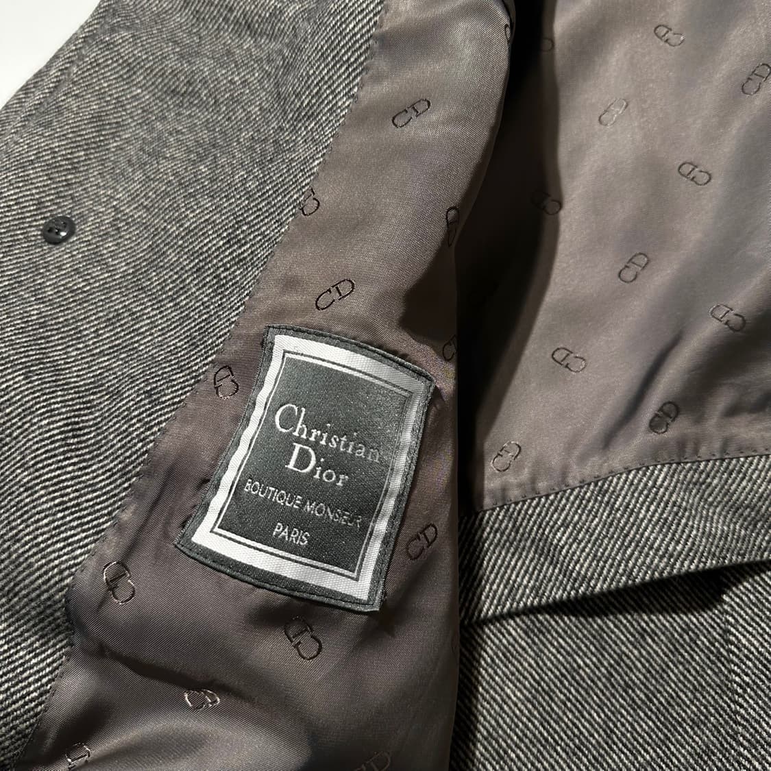 크리스챤 디올 울 캐시미어 싱글 발마칸 코트 상품이미지8