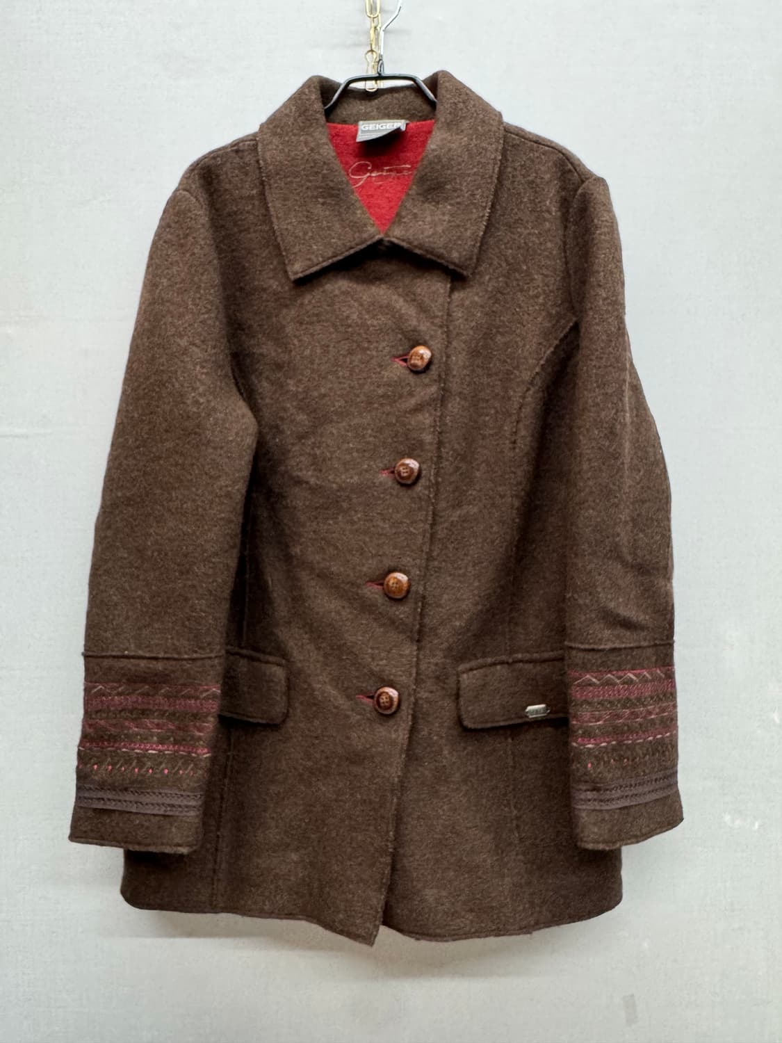 가이거 버진울 애스닉 소매 코트 42(M) 상품이미지1