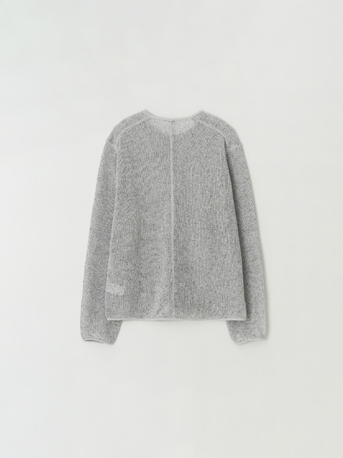 Leau 로우 linen sweatshirt_melange grey 상품이미지10