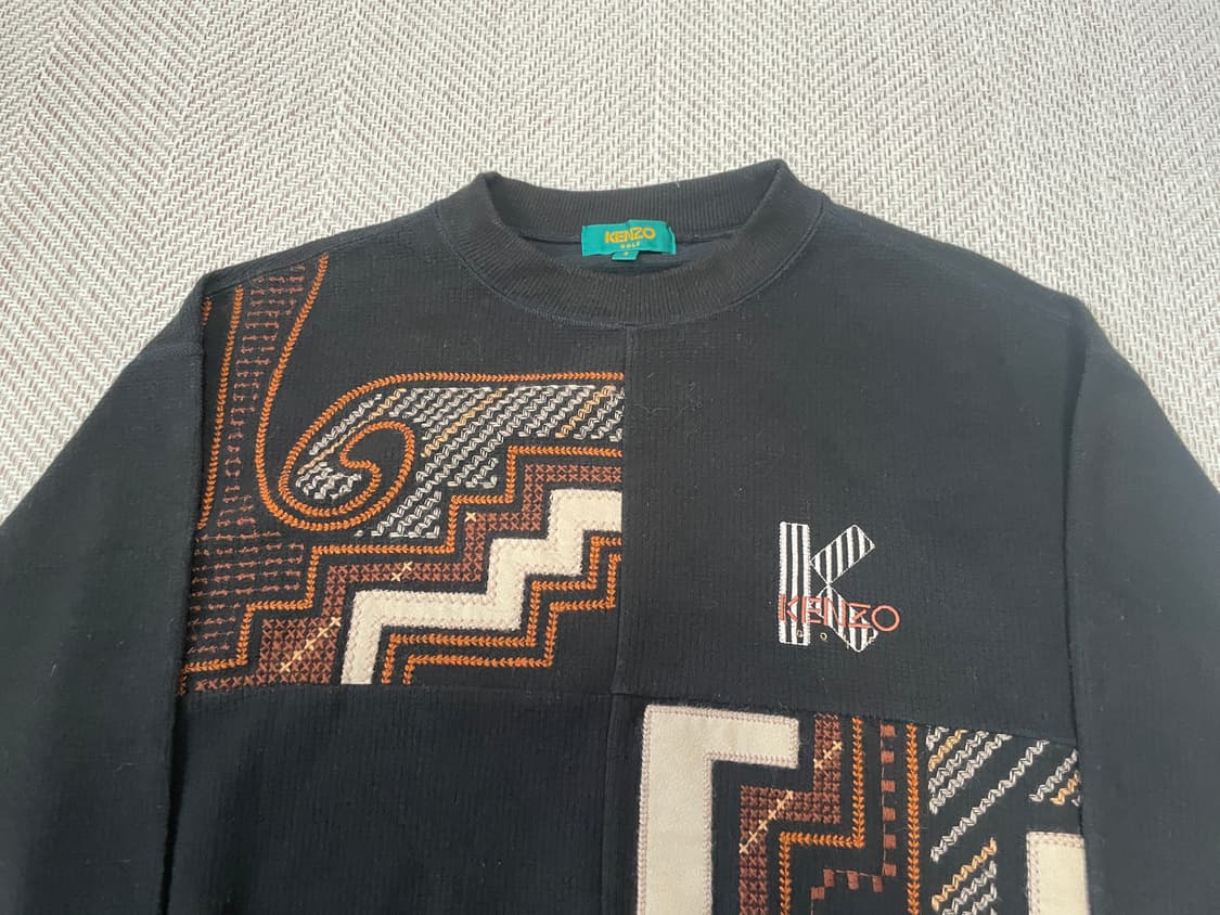 겐조 골프 패치워크 자수 니트 J03736 상품이미지3