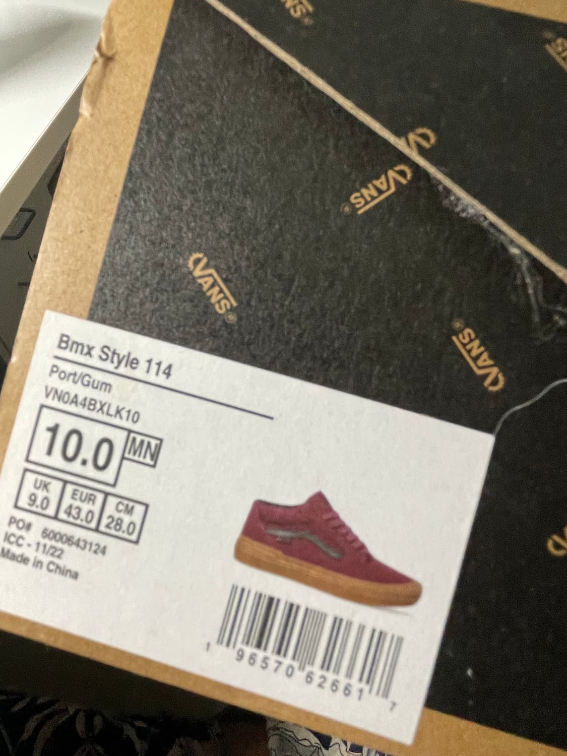 반스 버건디 보드화  bmx style 114 280 상품이미지2