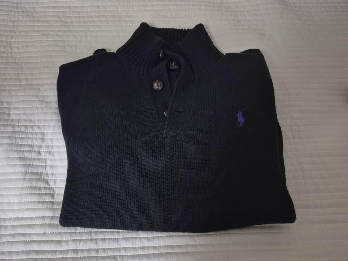 폴로 니트 검정 팝니다. s(95) 상품이미지1