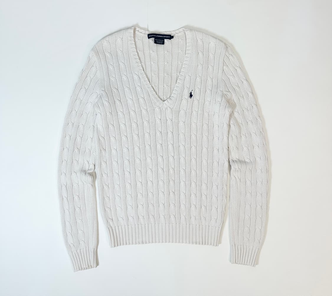 폴로랄프로렌 케이블 브이넥 니트 L 상품이미지1