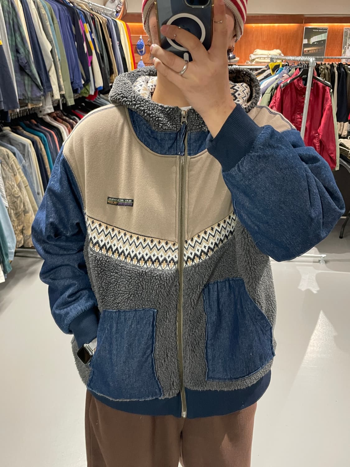 빈티지 데님 쉐르파 자켓   상품이미지6